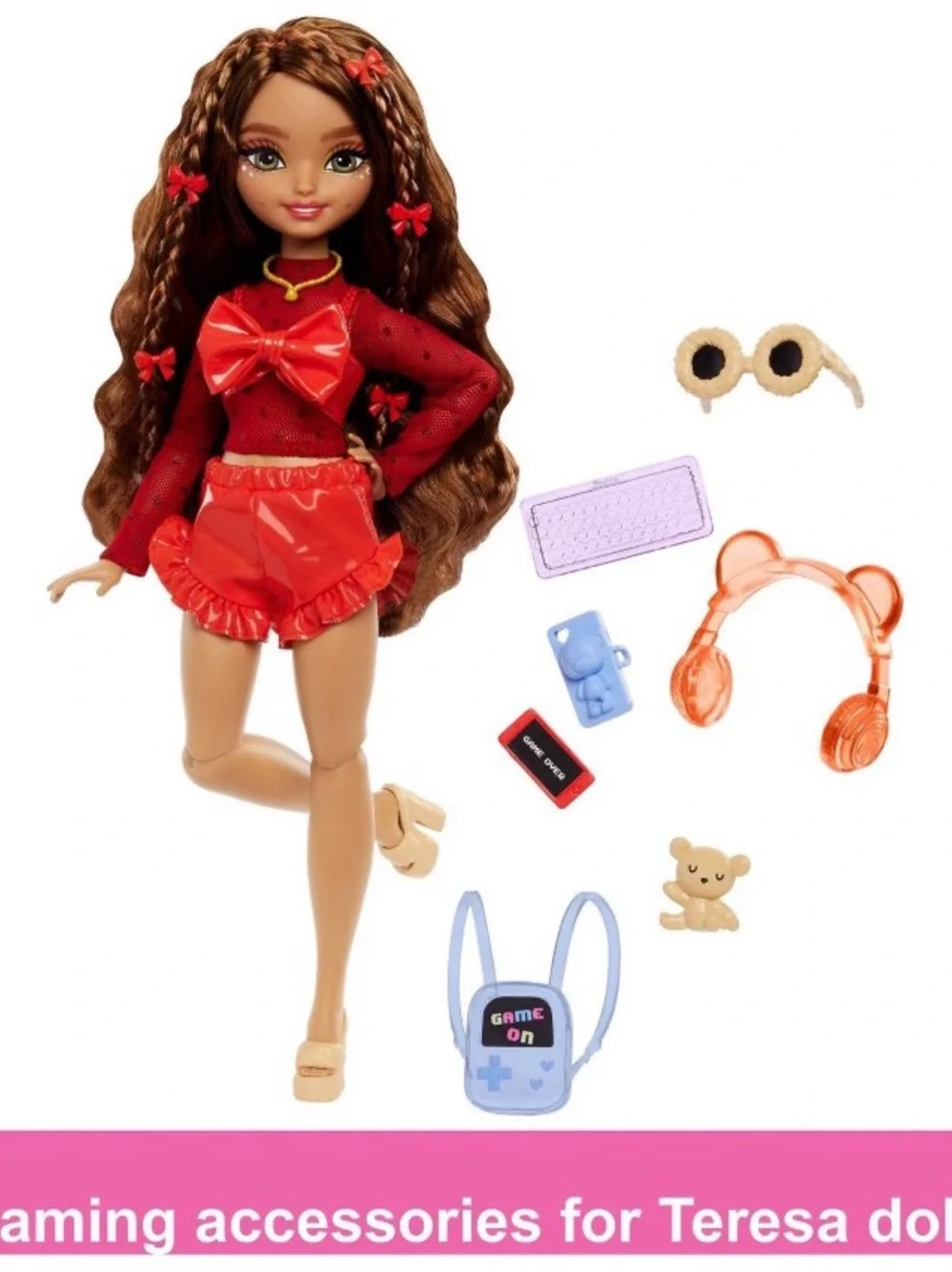 Barbie Teresa Doll in Bright Red Outfit with Pink Packaging